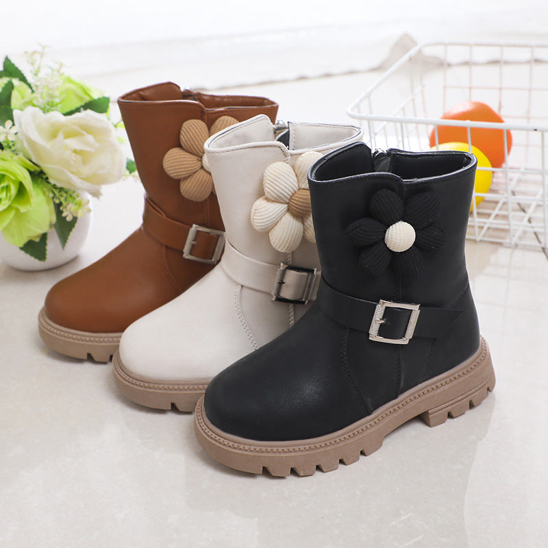 Weiche Blumenstiefel für Mädchen
