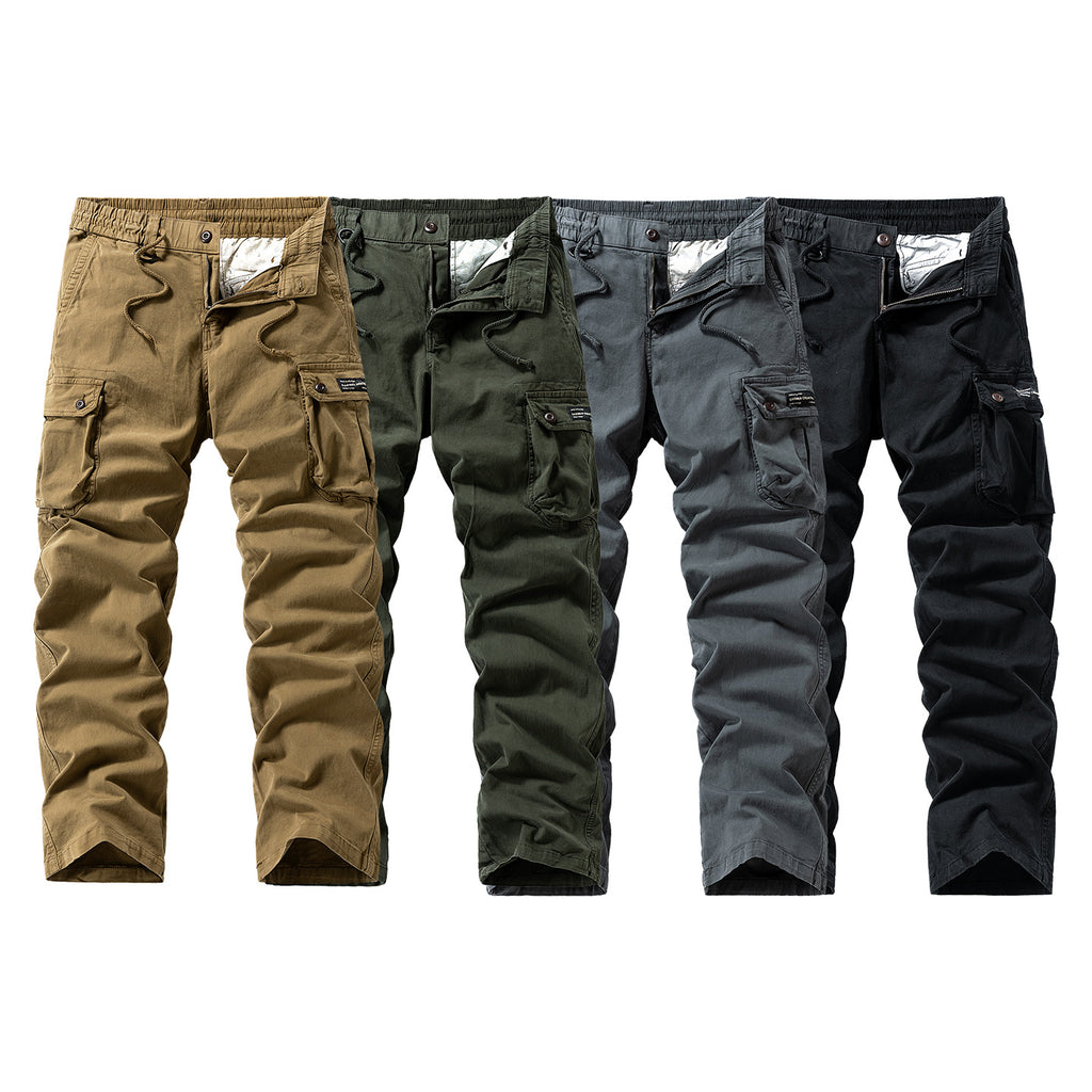 Outdoor Loose Straight-Leg Multi-Pocket Freizeithose