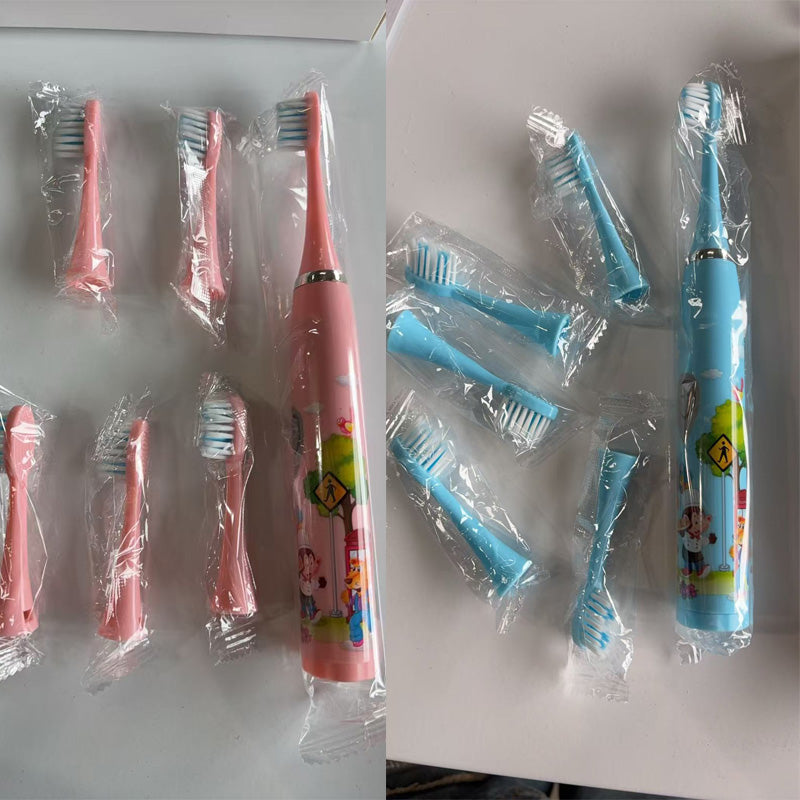 Elektrische Kinder-Zahnbürste mit 6 Bürstenköpfen