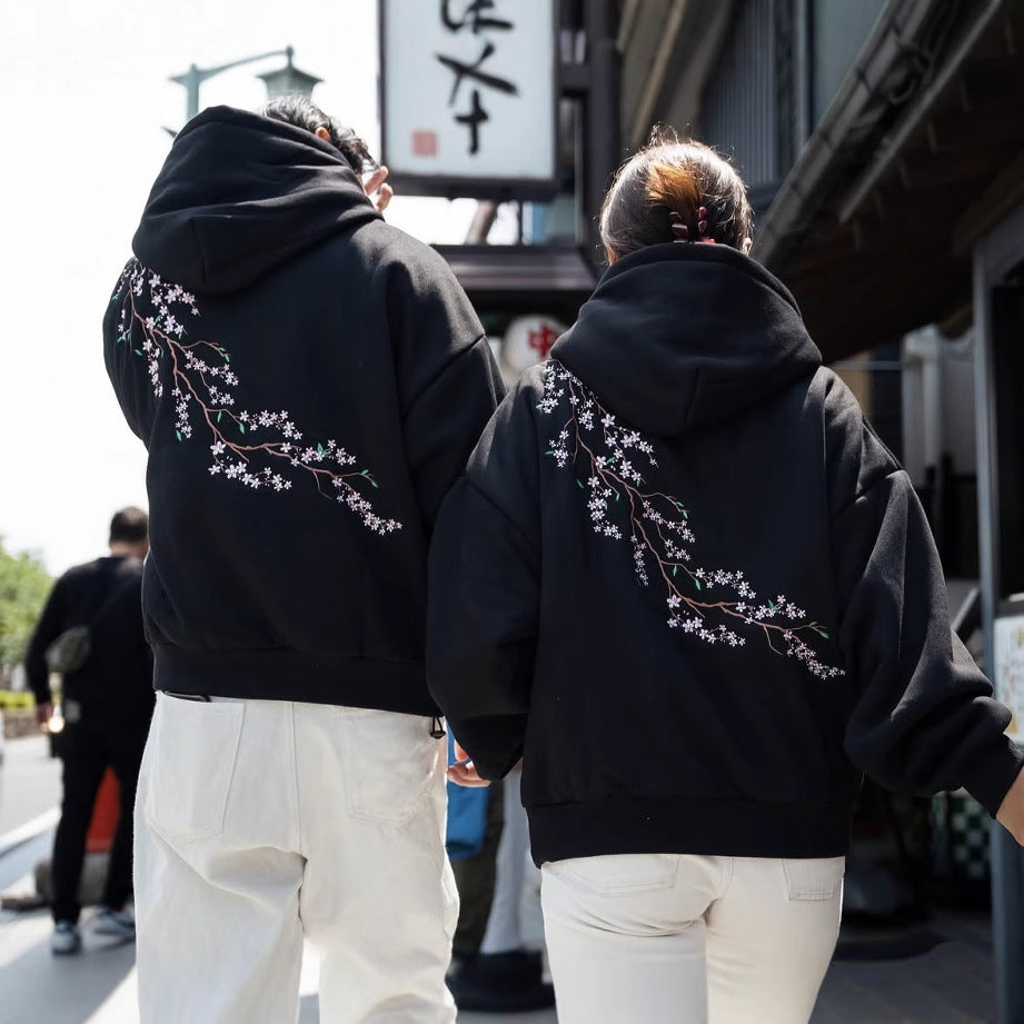 Hoodie Kirschblüte Street Hip Hop Retro