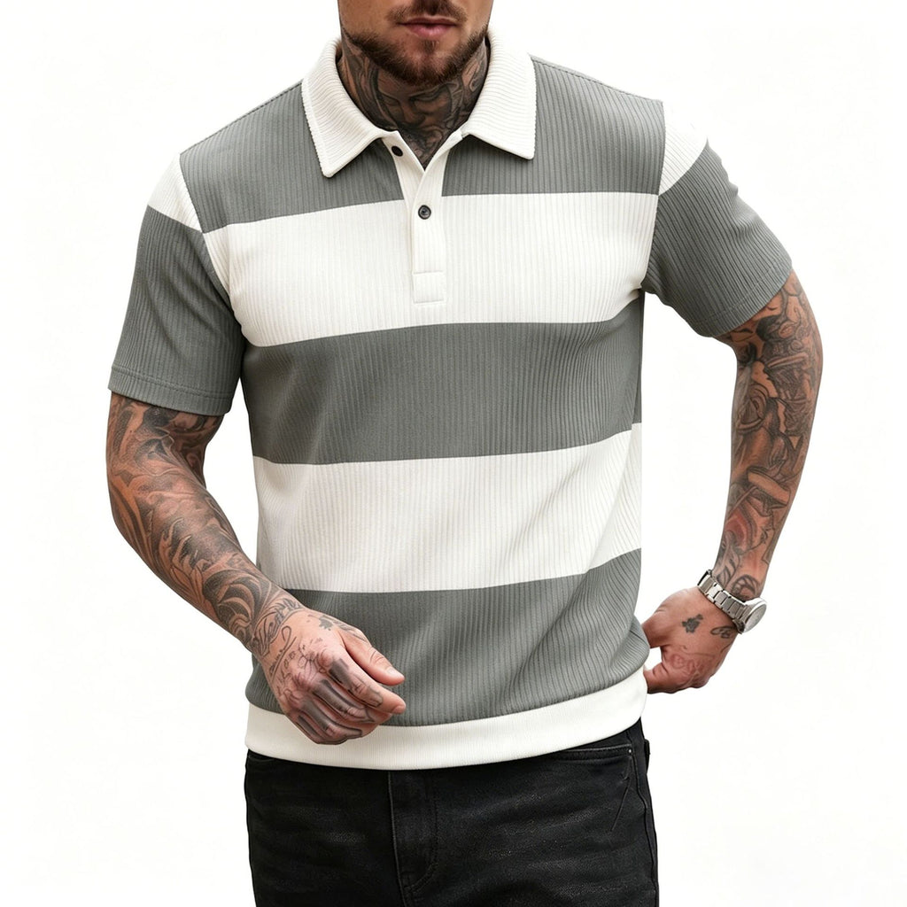 Herren Polo-Shirt mit Kontraststreifen – Bild 4 | LuxeStyle