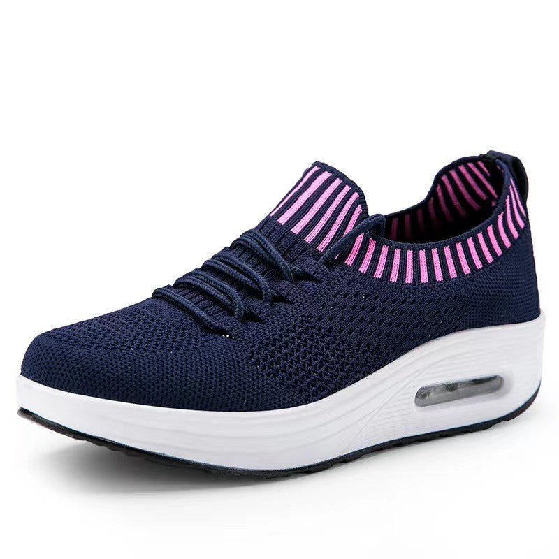 Mesh-Low-Top mit Luftkissen und dicker Sohle für Damen