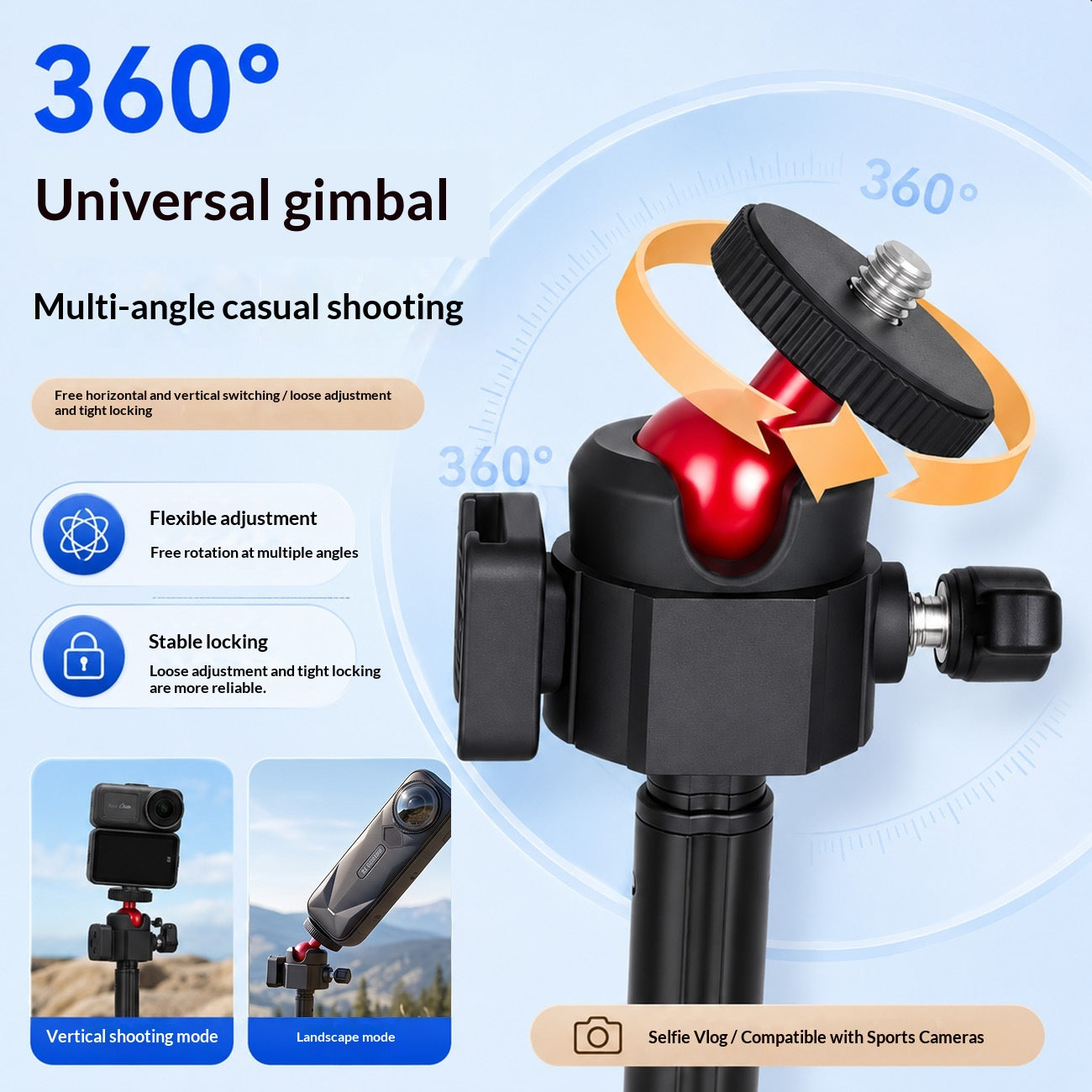 Handstativ für Action Cams und Smartphones