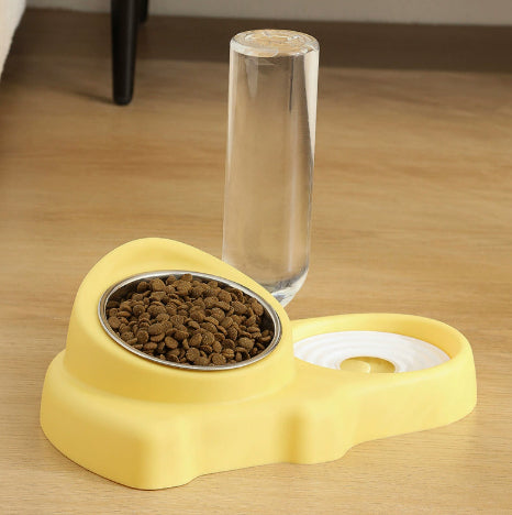 Katzenkessel mit automatischer Wasserversorgung und Futterbehälter | LuxeStyle