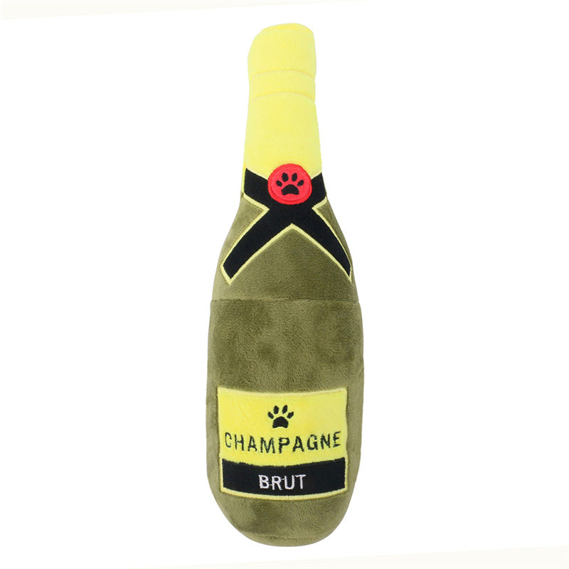 Wein-Flasche Plüsch-Spielzeug für Haustiere – Bild 6 | LuxeStyle