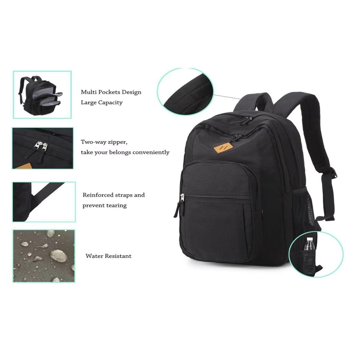 Leichter, robuster Rucksack für Alltag & Schule – Bild 2 | LuxeStyle