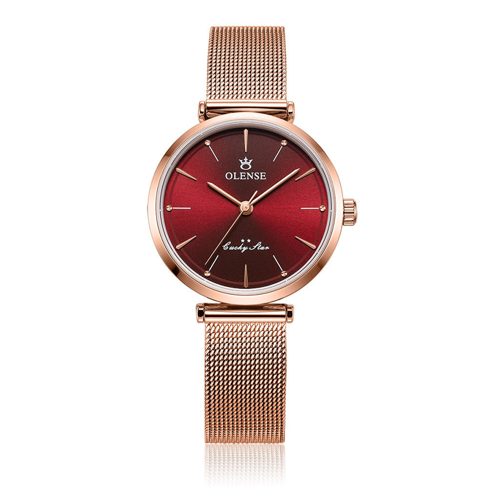 Damenuhr mit Milanaise-Armband aus Edelstahl – Bild 3 | LuxeStyle