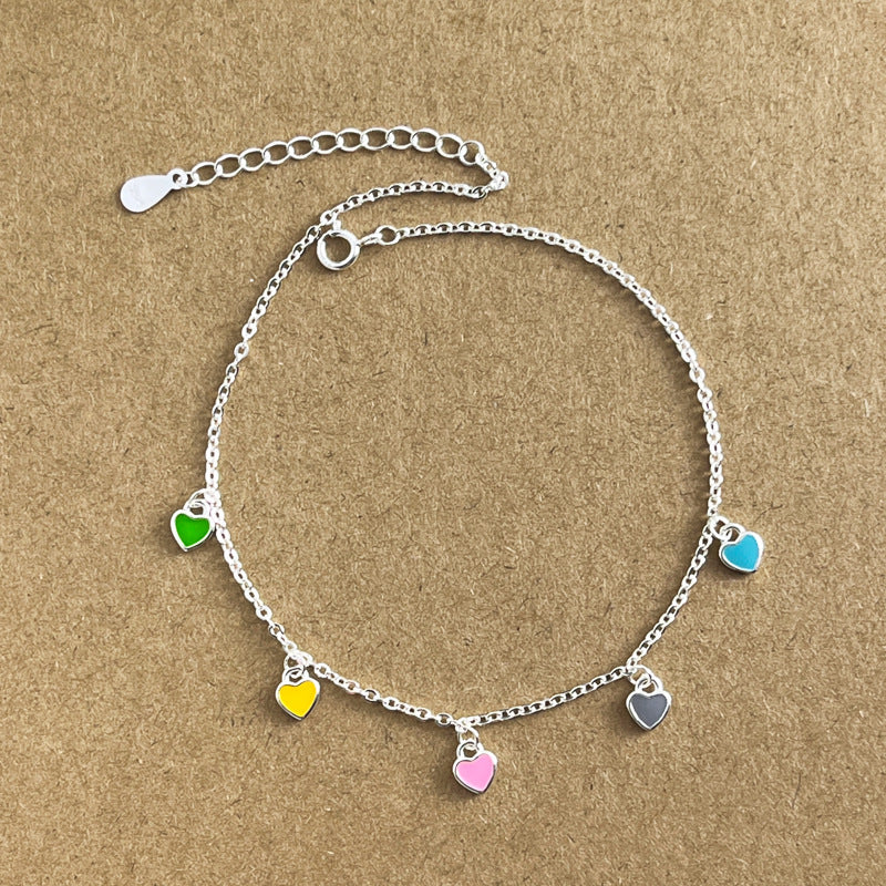 Fusskette mit Herzanhänger aus 925er Sterlingsilber – Bild 4 | LuxeStyle