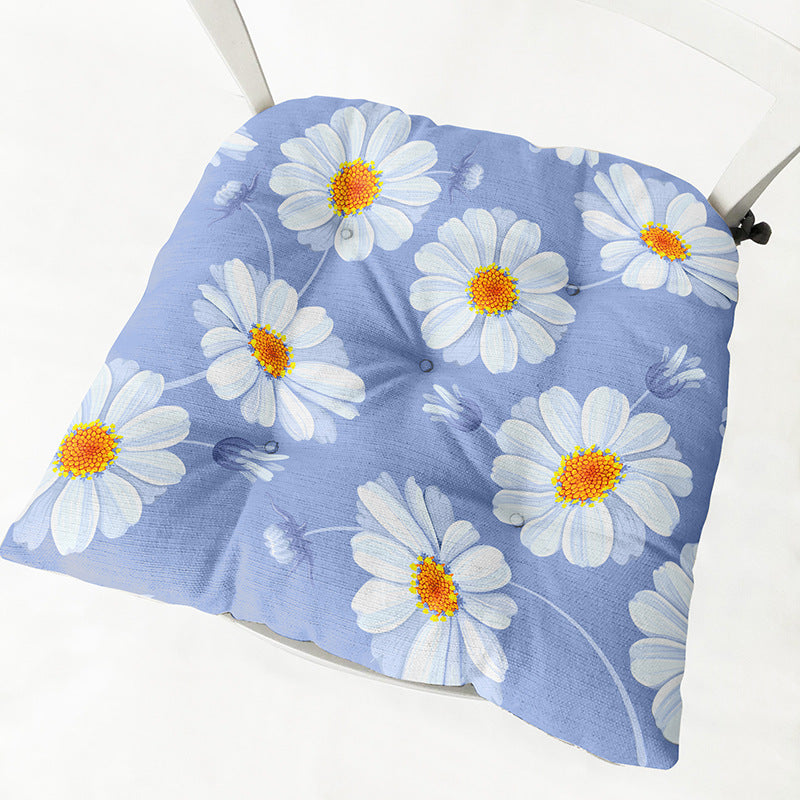 Sitzkissen Daisy aus Baumwoll-Leinen