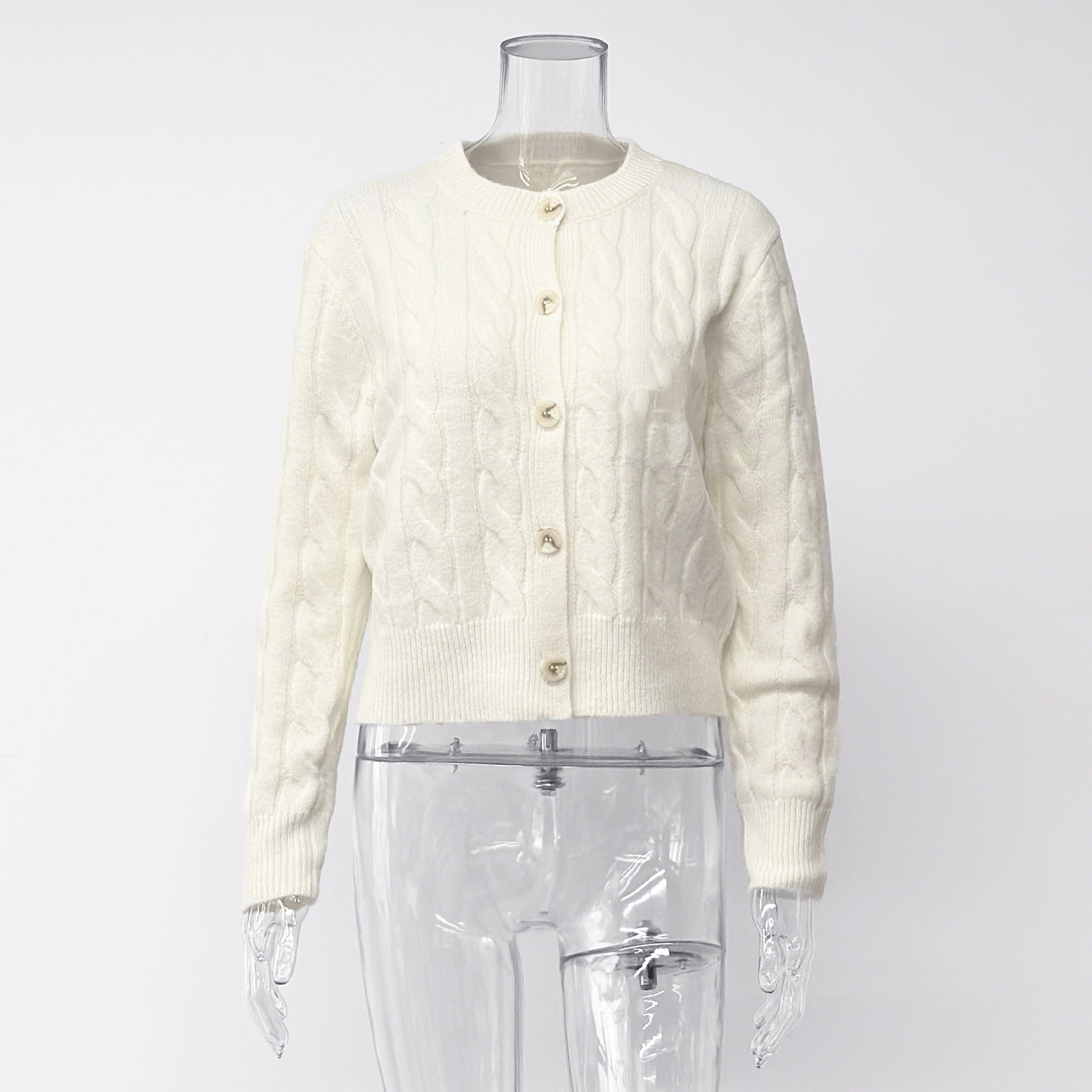 Bestickter Grobstrick-Pullover