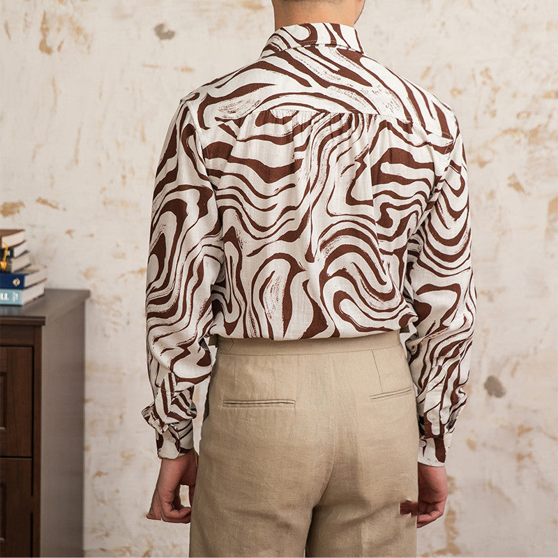 Bogenkragen-Shirt aus Leinen-Viskose – Bild 6 | LuxeStyle
