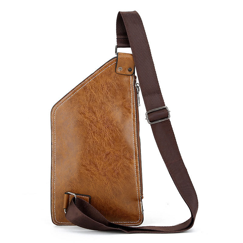 Brusttasche aus PU-Leder mit Reissverschluss – Bild 6 | LuxeStyle