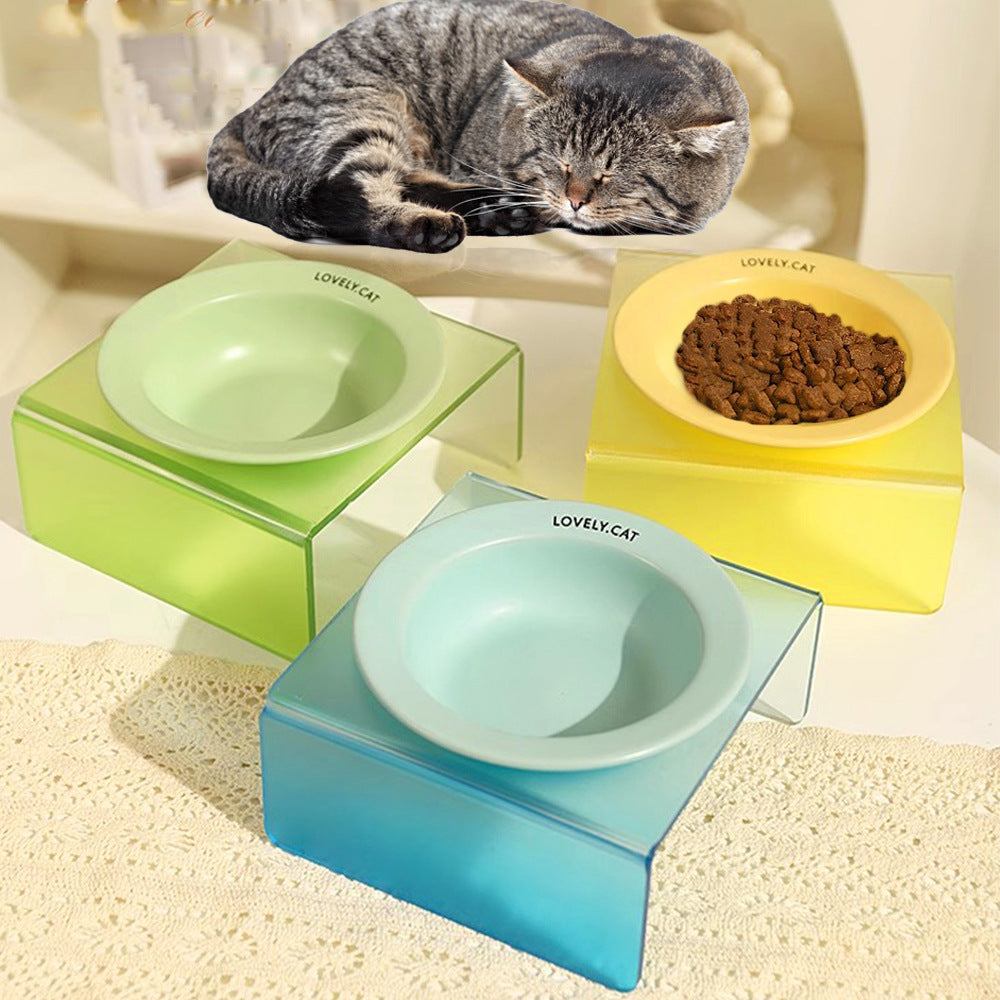 Fressnapf-Set Keramik mit Akryl-Ständer | LuxeStyle