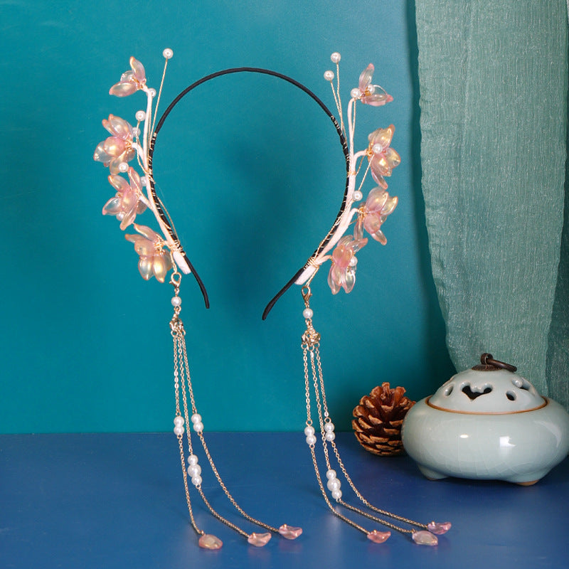Hanfu Haar-Reif mit Glasblüten – Bild 4 | LuxeStyle