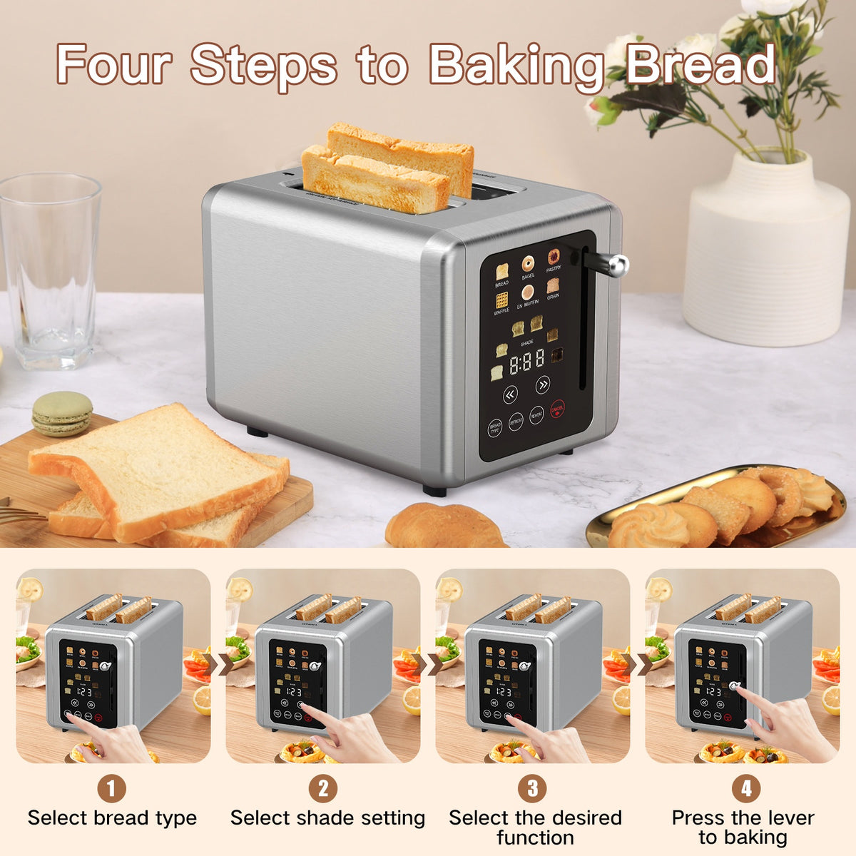 Intelligenter Touchscreen-Frühstücktoaster | LuxeStyle