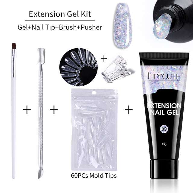 Nagelverlängerungs-Gel-Kit, 15ml