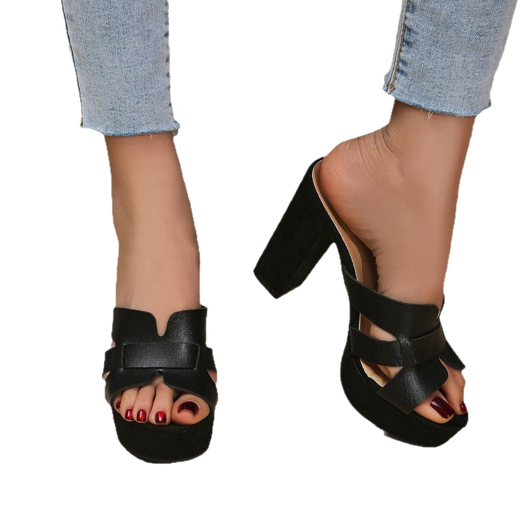 Damen Sandalen mit Fischmund-Absatz