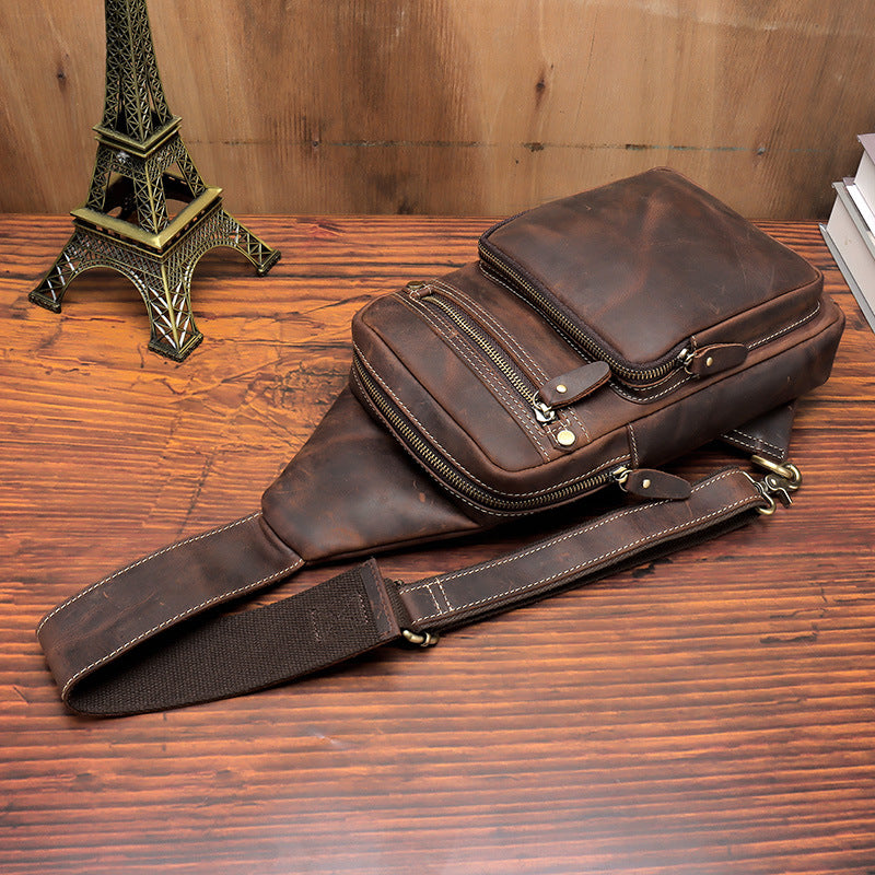 Vintage Herren-Umhängetasche aus Leder – Bild 10 | LuxeStyle