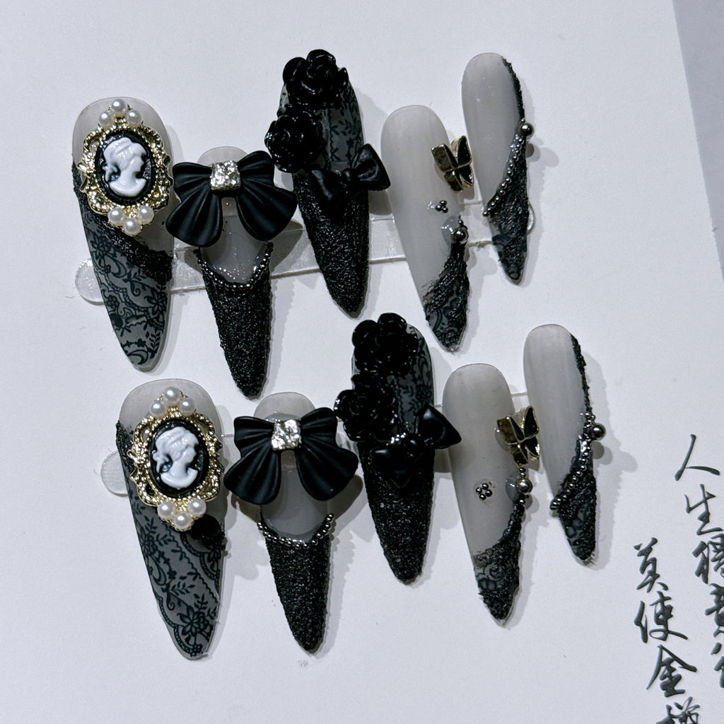 Barocke Beauty-Kamee Nagelsticker