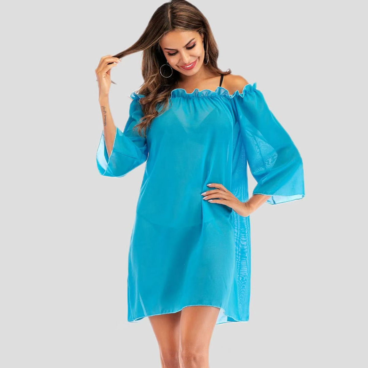 Elegante Rüschenbluse mit UV-Schutz – Bild 9 | LuxeStyle