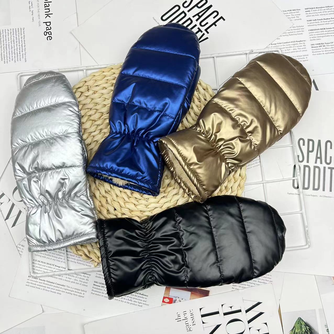Dicke Thermo-Daunen- und Baumwollhandschuhe