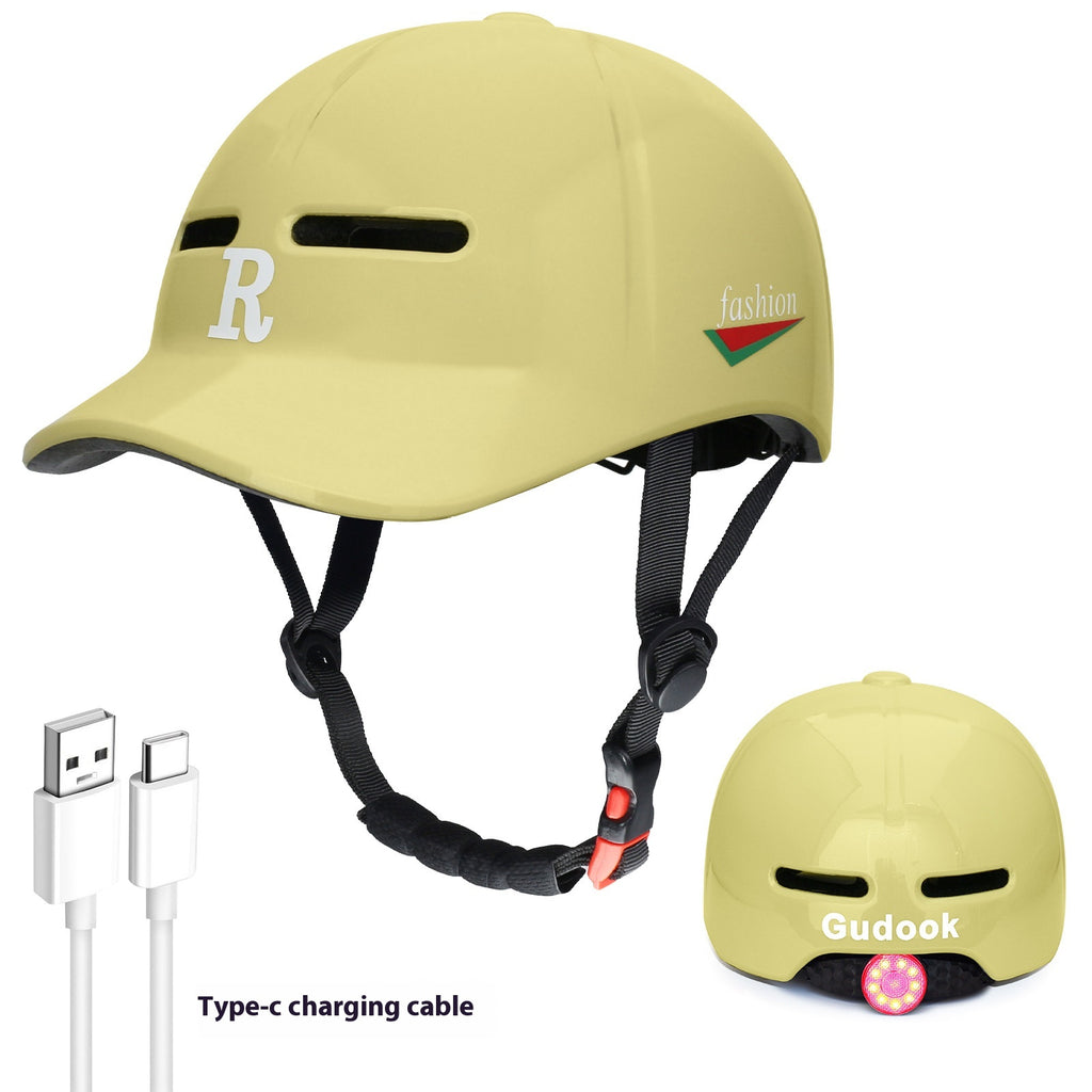Velohelm mit integriertem Warnlicht