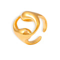 Rundes Damenring mit zwei Tropfen – Bild 1 | LuxeStyle