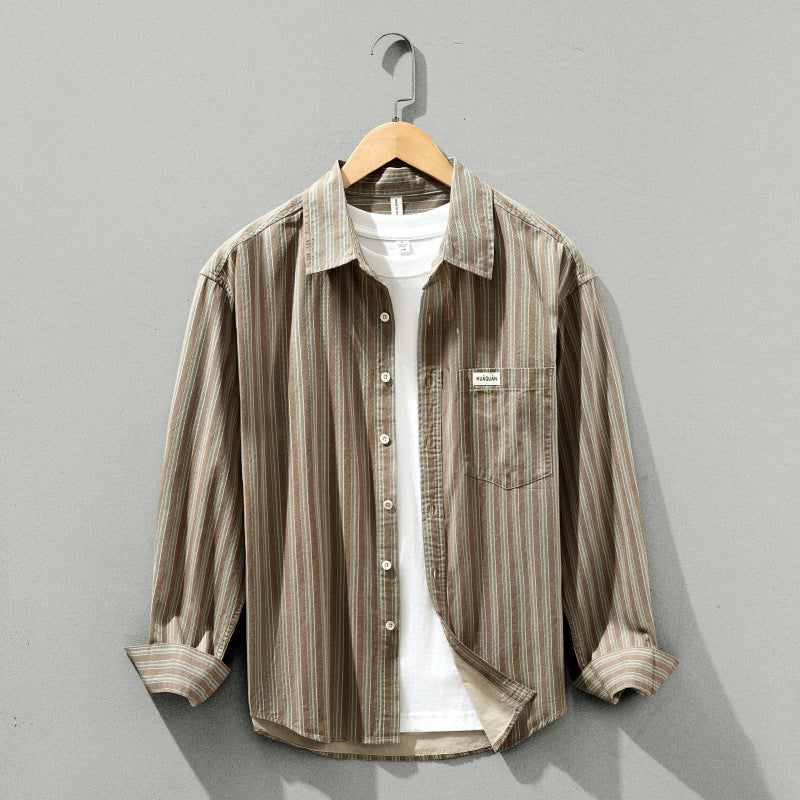 Gestreiftes Langarmshirt für Herren – Ansicht 4