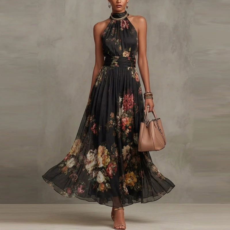 Ärmelloses Maxikleid mit Blumenprint – Bild 9 | LuxeStyle