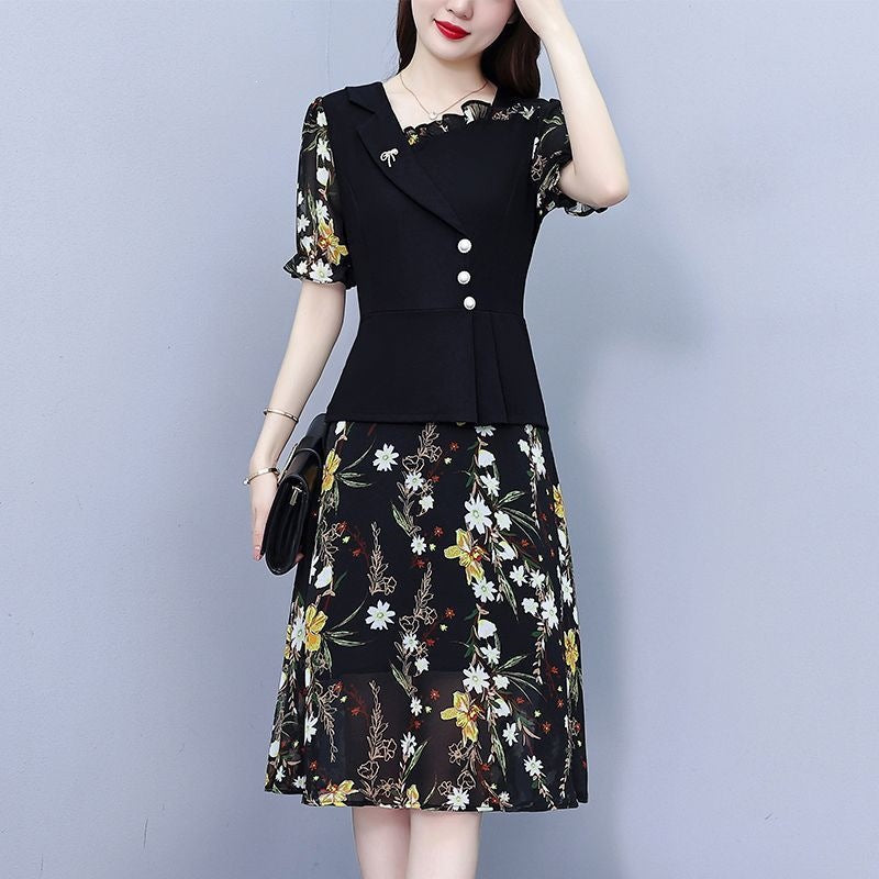 Elegantes Midikleid mit Blumenprint