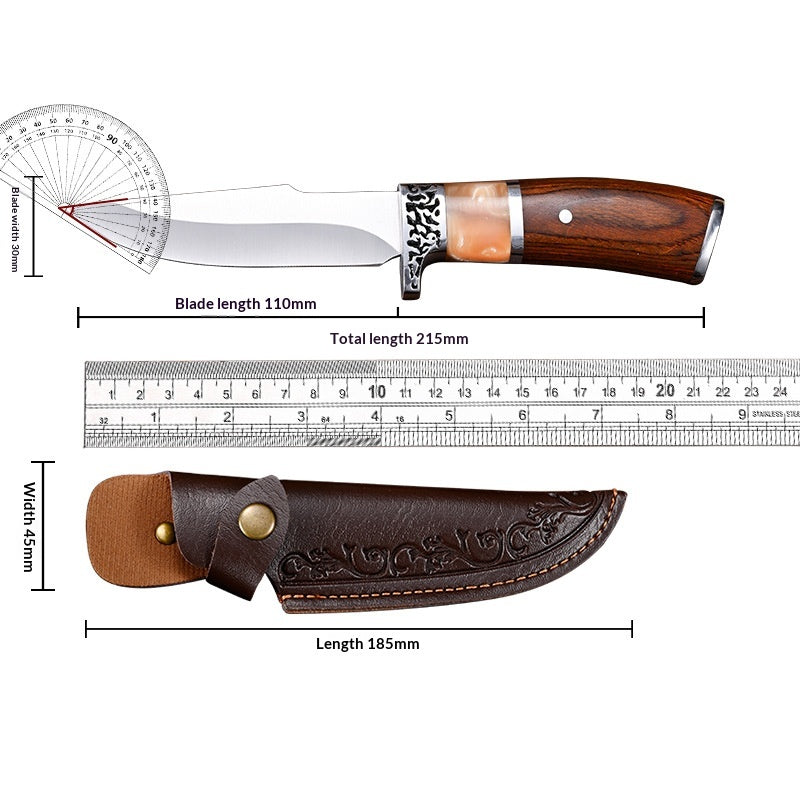 Outdoor-Messer mit Ahorn-Harz-Griff