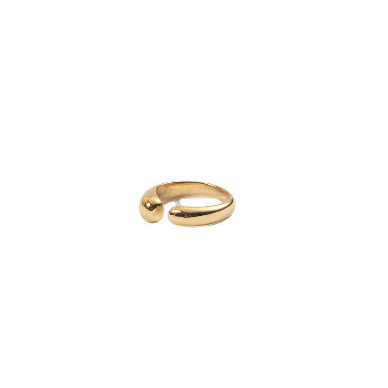 Titanstahl-Ring vergoldet, oval – Bild 3 | LuxeStyle