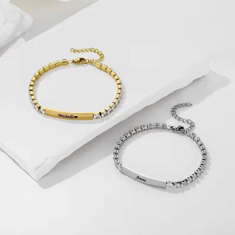 Gekrümmtes Stahl-Bracelet, lang, casual