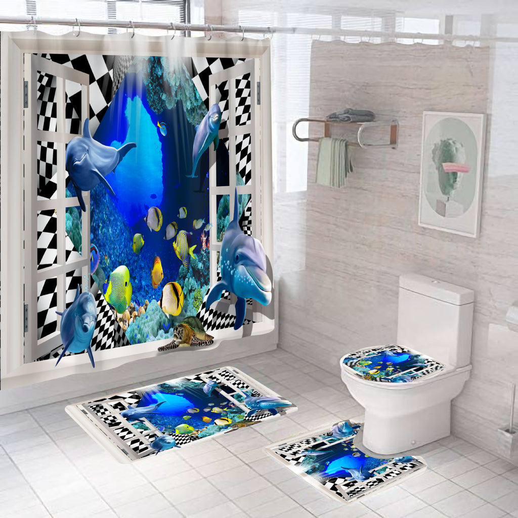 Duschvorhang-Set Unterwasserwelt – Bild 5 | LuxeStyle