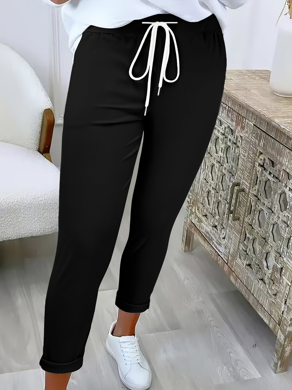 Vielseitige Caprihose mit Bündchen