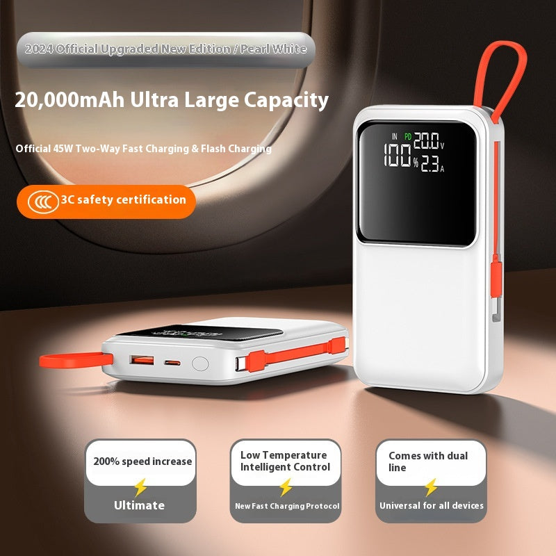 45W Power Bank mit Kabel, 20000 mAh