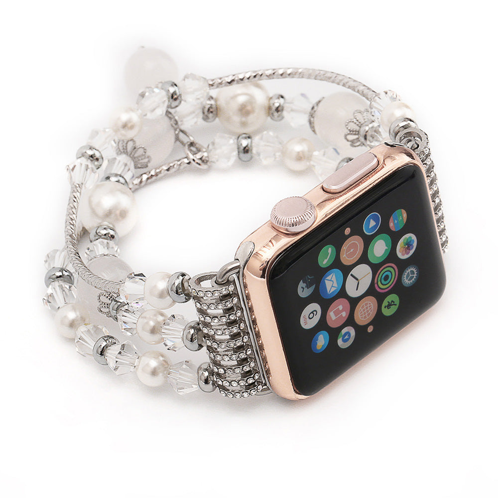 Uhrenarmband aus weissem Agate 40/38 mm – Bild 5 | LuxeStyle