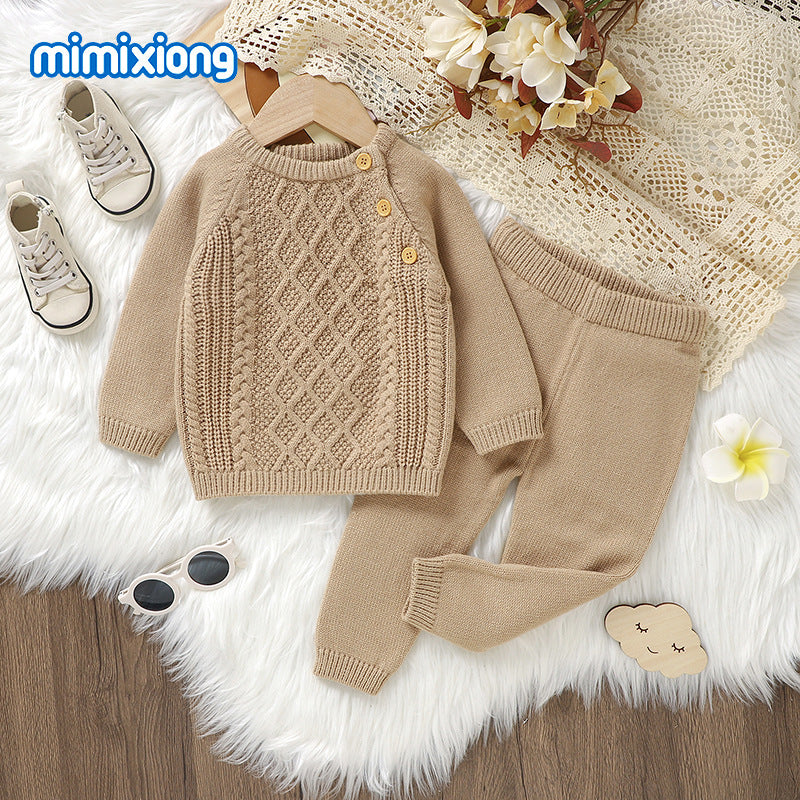 Baby Strickset Oberteil und Hose – Bild 6 | LuxeStyle