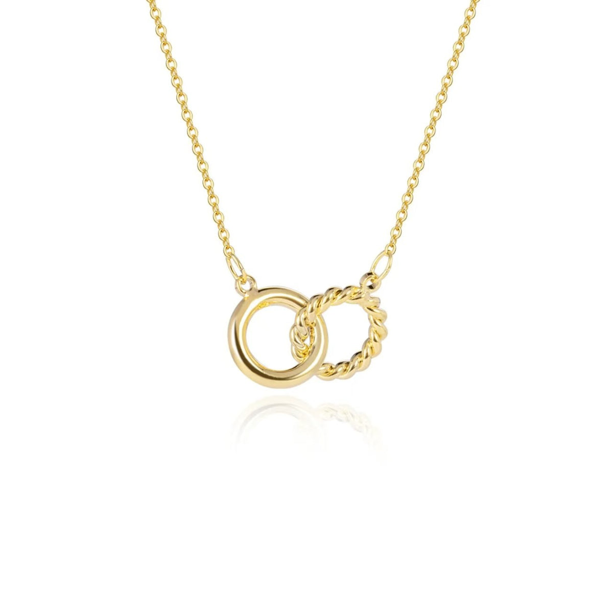 Doppelring-Halskette aus 925er Sterlingsilber – Bild 2 | LuxeStyle