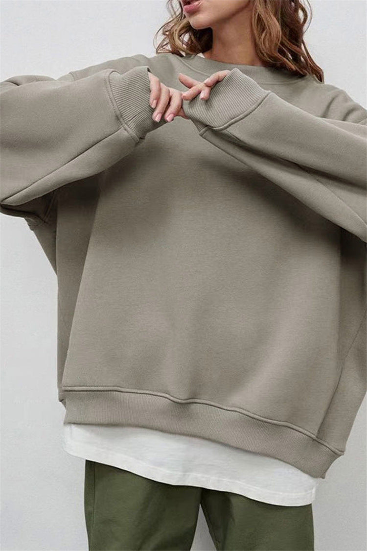 Weitenfreundlicher Rundhals-Hoodie