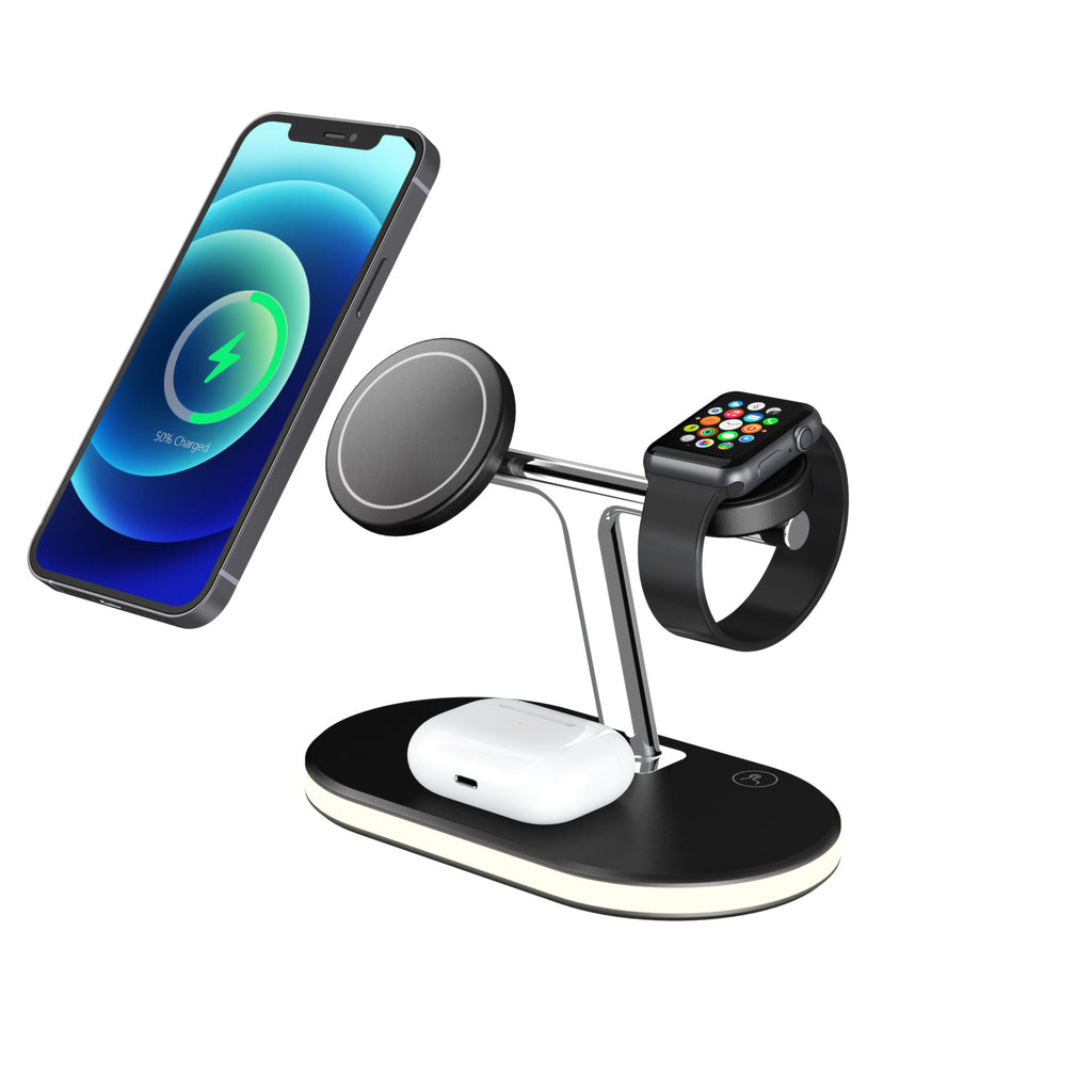 3-in-1 magnetisches Wireless-Ladegerät mit Nachtlicht