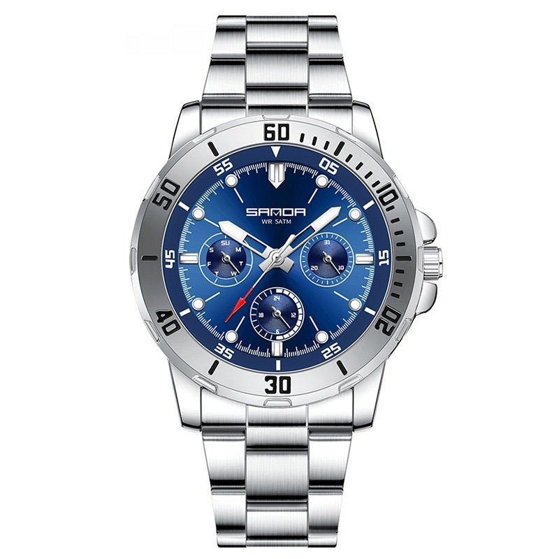 Multifunktionaler wasserdichter Quarzarmband Herren