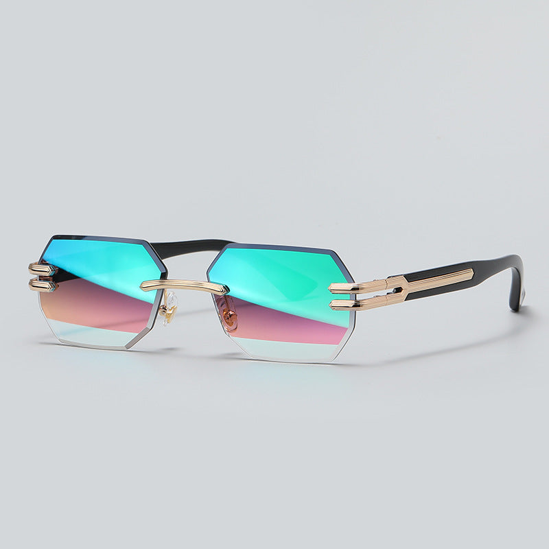 Randlose Unisex Sonnenbrille mit UV-Schutz