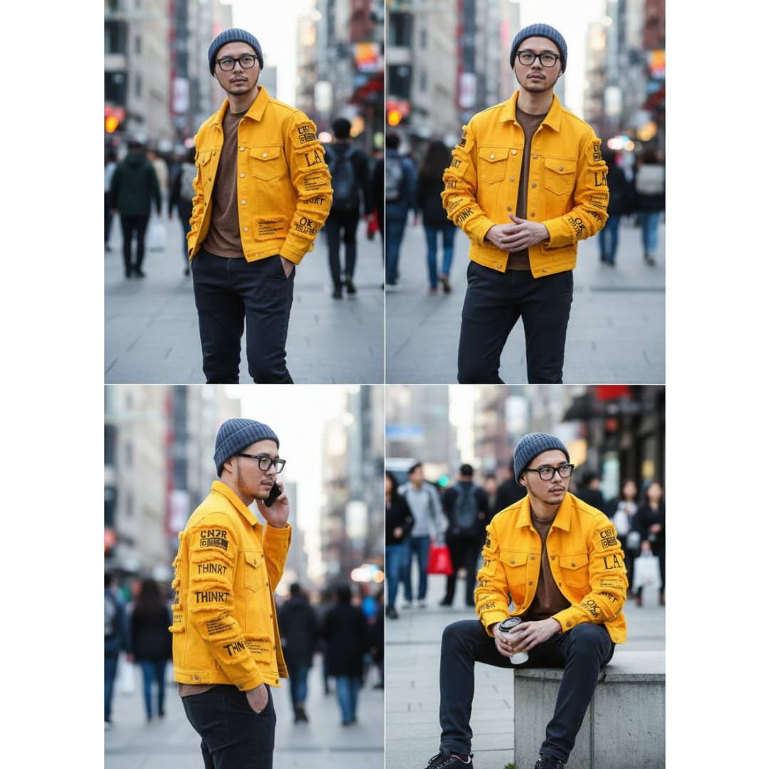 Lockere Jeansjacke im Korea-Stil – Ansicht 6