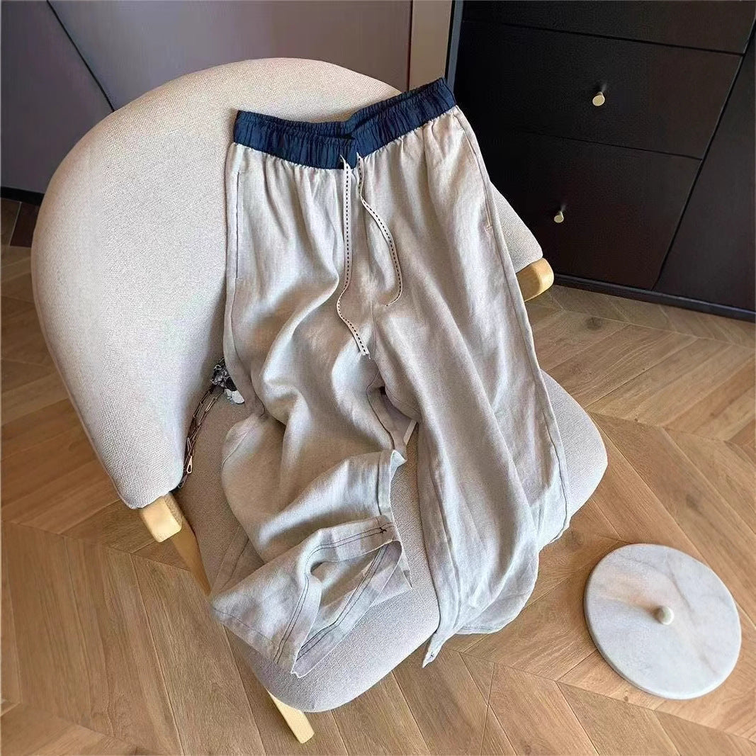 Weite Freizeithose mit Kontrastbund