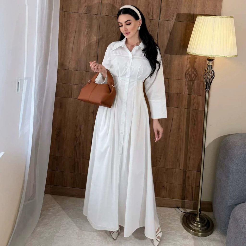 Gerades Kleid mit Langarm