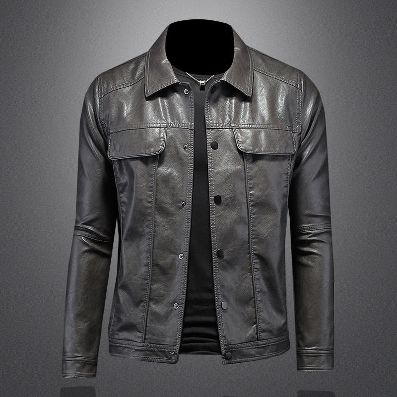 Herren Kunstlederjacke im Motorrad-Stil – Bild 6 | LuxeStyle