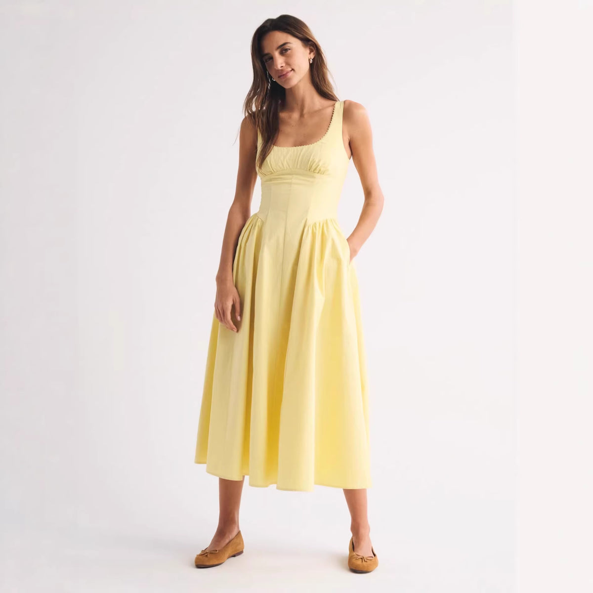 Elegantes Maxi-Slip-Kleid mit Blumenmuster – Bild 8 | LuxeStyle