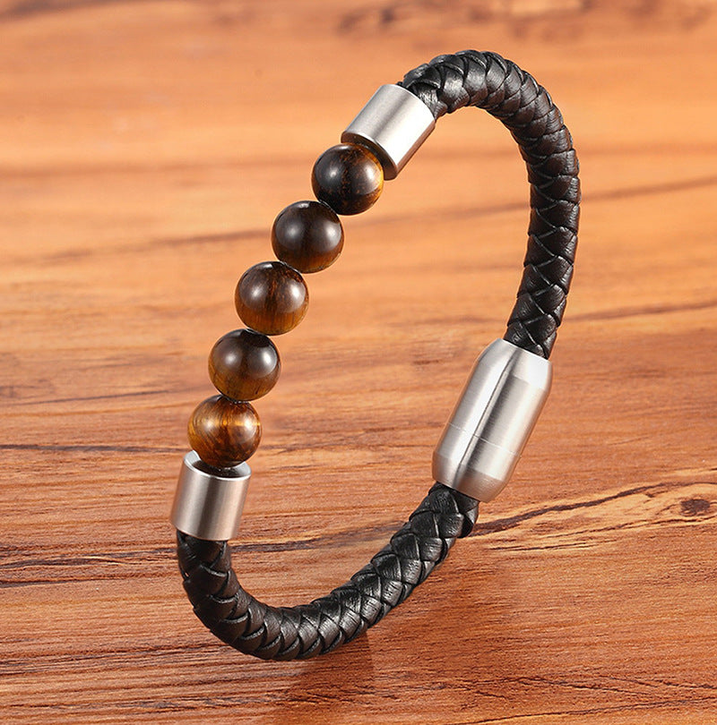 Unisex Lederarmband mit Edelstahlschnalle – Bild 4 | LuxeStyle