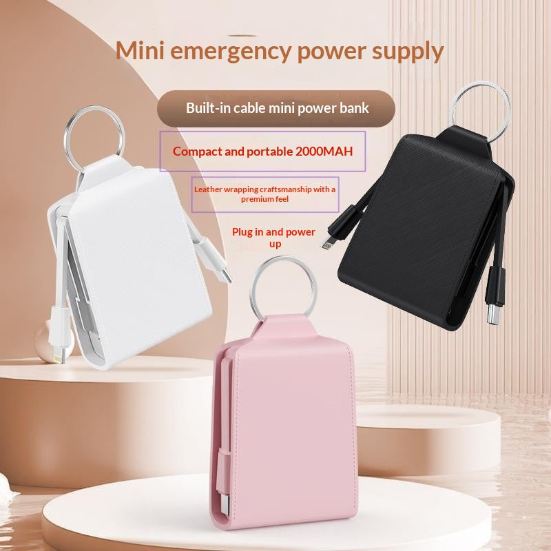 Mini Powerbank mit Dual-Kabel